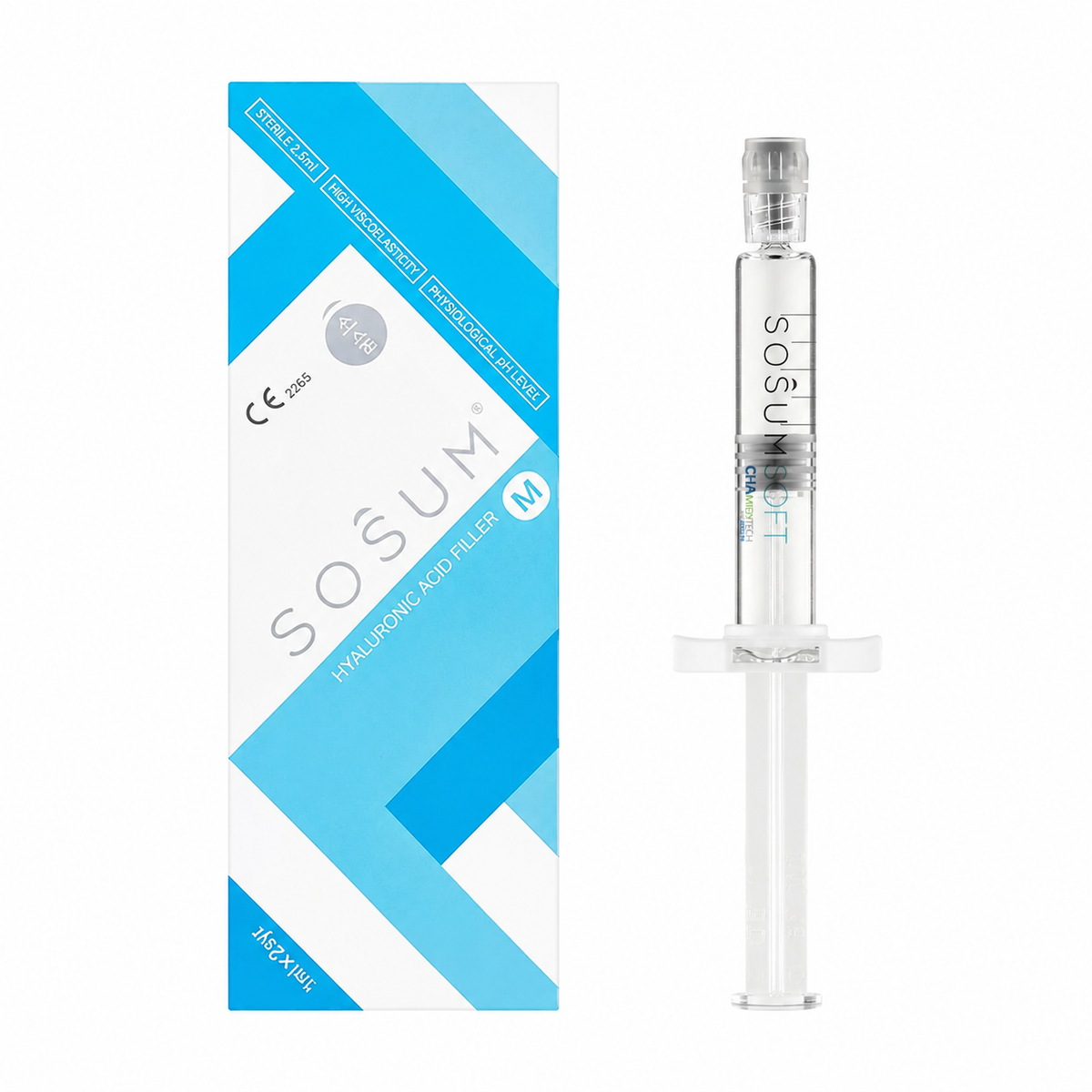 Sosum Cross-Linked Hyaluronic Acid Dermal Filler Non-Lidocaine (H / M / S) – 2 x 1.0 mL