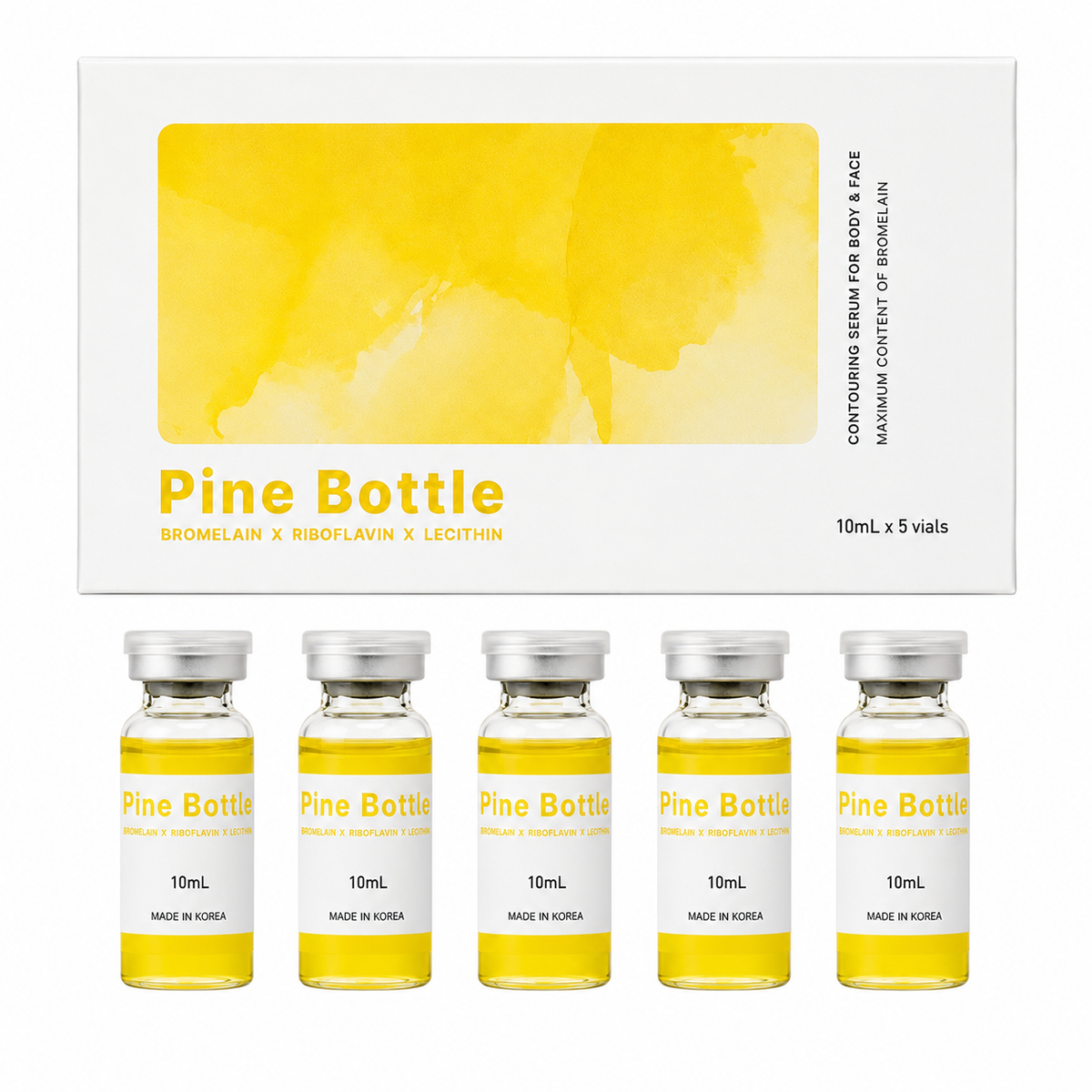 Pine Bottle Aesthetic Body Contour Formula (Bromelain) – 5 x 10 mL