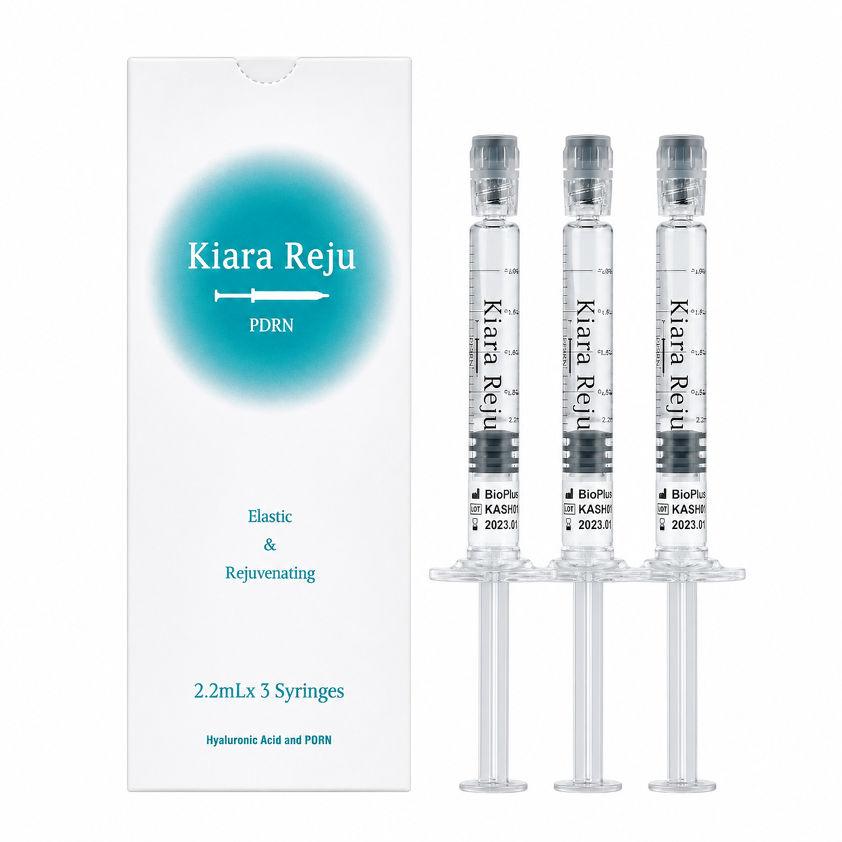 Kiara Reju Hyaluronic Acid & PDRN Skin Booster (20 mg / 5 mg) – 3 x 2.2 mL
