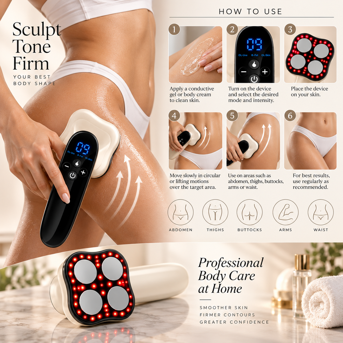 Prime Skin Pro Professional Body Sculpting & Toning Device for Fat Reduction