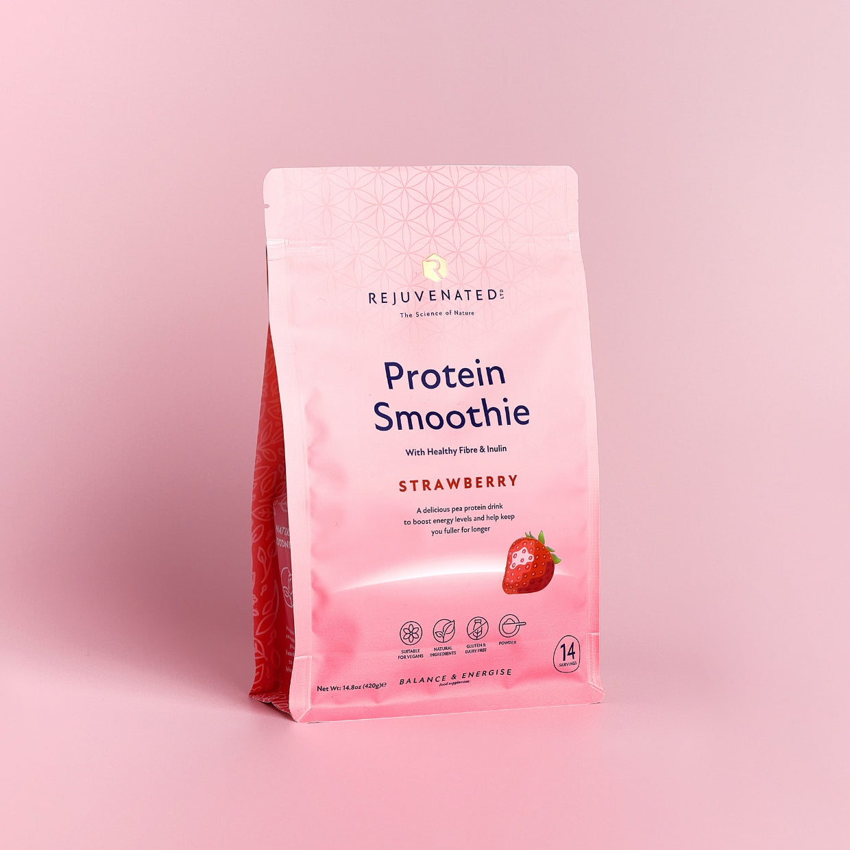 Rejuvenated Protein Smoothie Strawberry — 420 g (14 Servings)