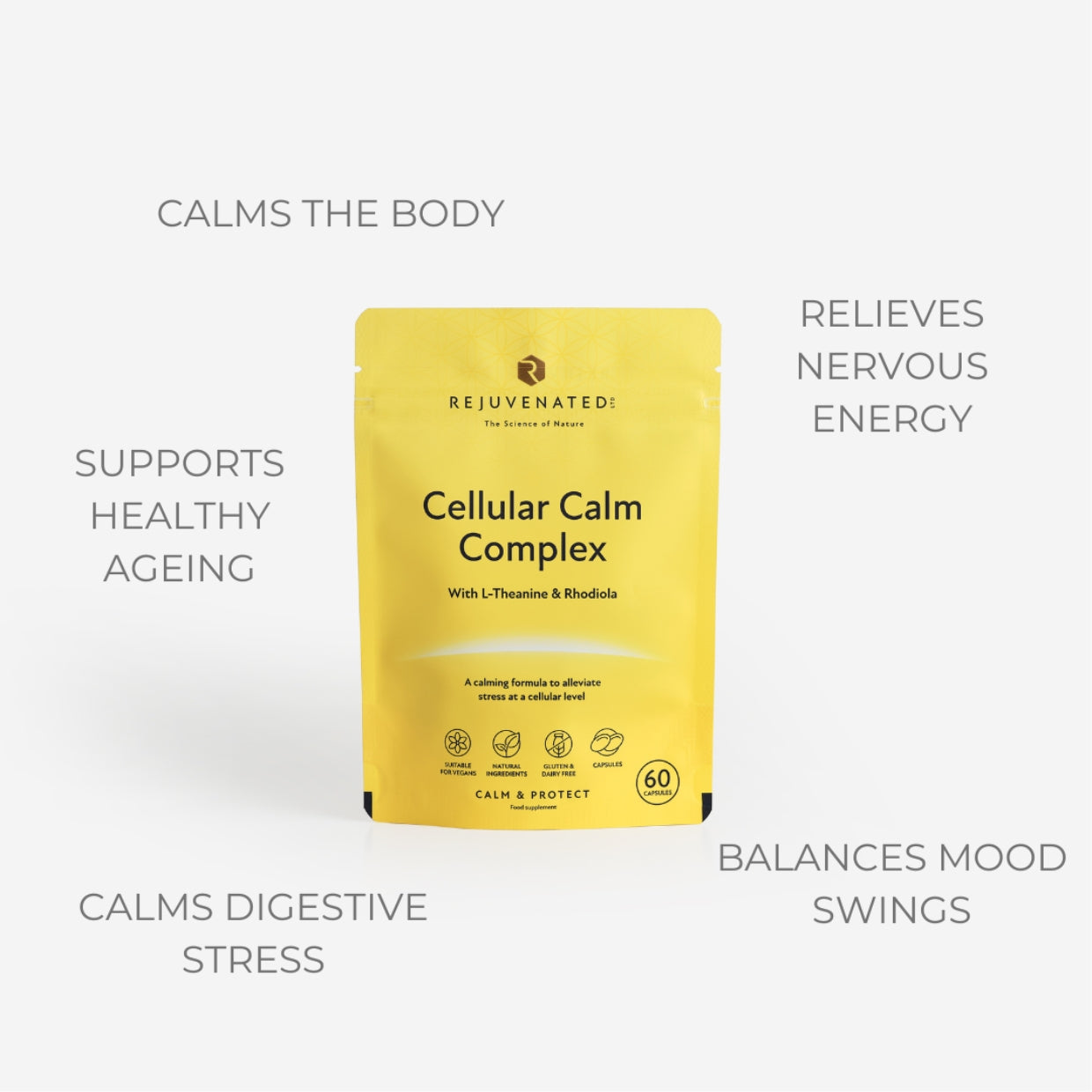 Rejuvenated Cellular Calm Complex — 60 Capsules (500 g)