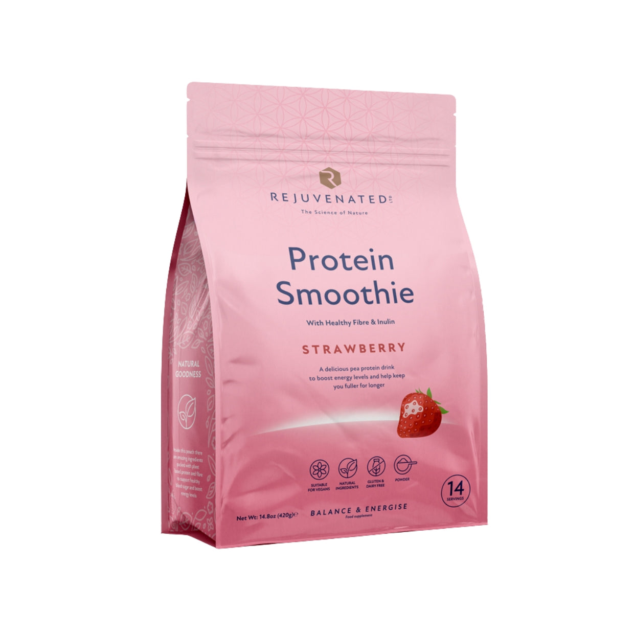 Rejuvenated Protein Smoothie Strawberry — 420 g (14 Servings)