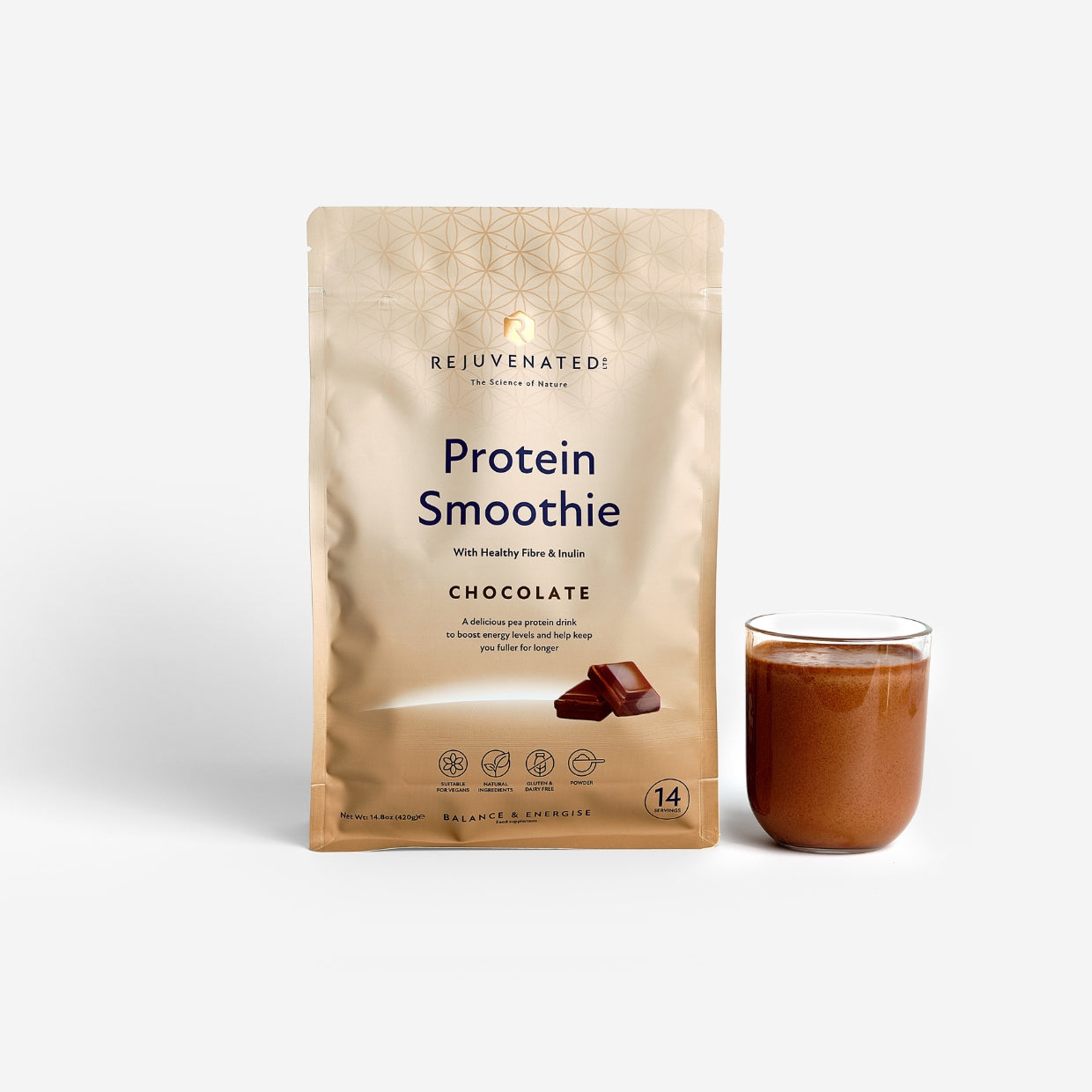 Rejuvenated Protein Smoothie Chocolate — 420 g (14 Servings)