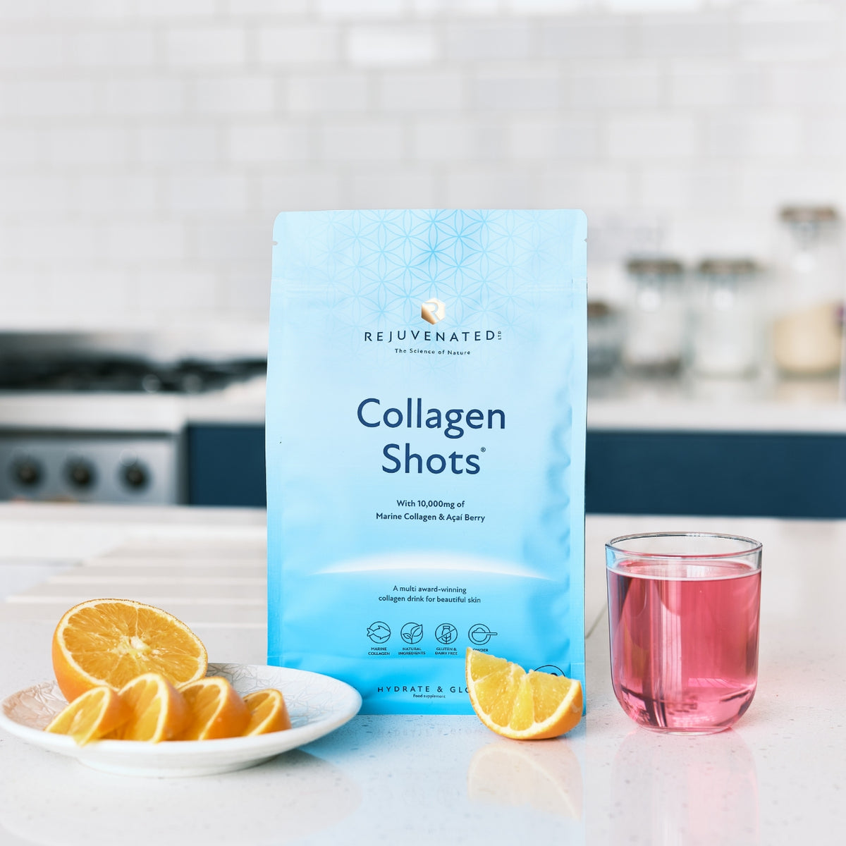 Rejuvenated Collagen Powder 10,000 mg per Serving Acai Berry — 1 x 330 g (30 Servings )