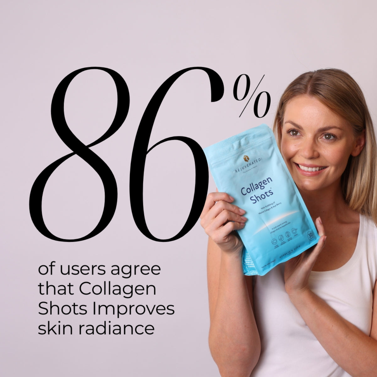 Rejuvenated Collagen Powder 10,000 mg per Serving Acai Berry — 1 x 330 g (30 Servings )