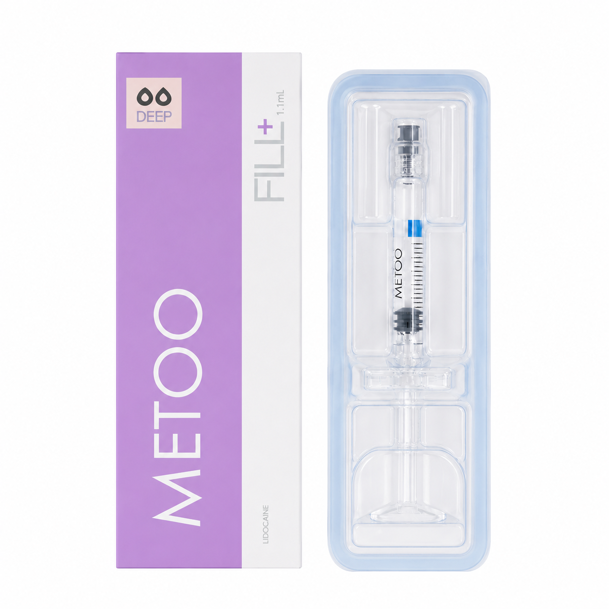 Metoo Fill+ Cross-Linked Hyaluronic Acid Dermal Filler Non-Lidocaine (Volume / Deep / Light) – 1 x 1.0 mL