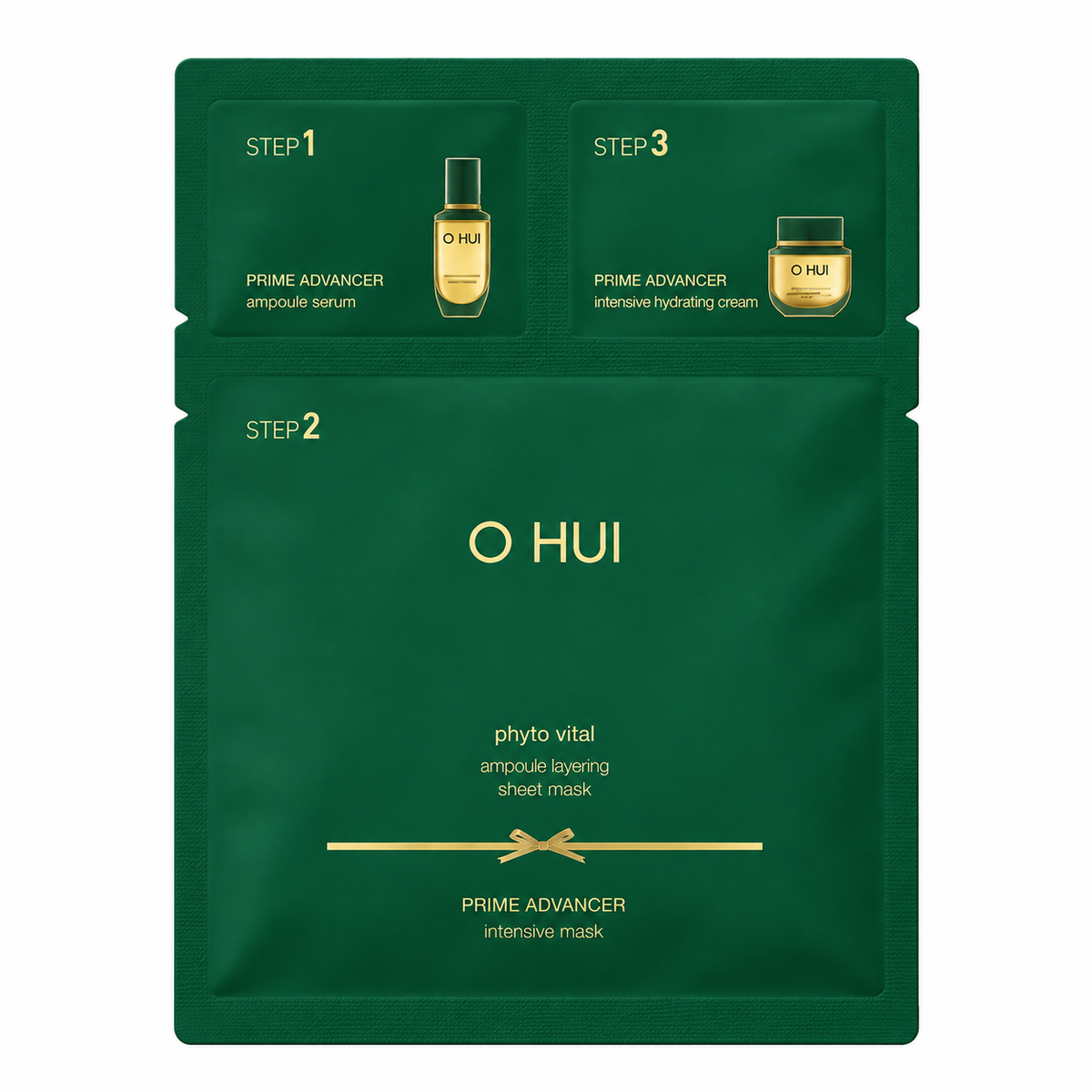 OHUI Prime Advancer Ampoule Mask 3-Step Set