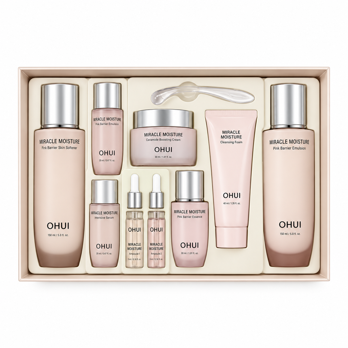 OHUI Miracle Moisture Pink Barrier 4-Piece Special Set — 1 x 1490 g