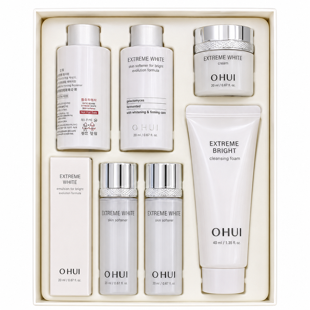 OHUI Extreme White MelaToning Dark Spot Ampoule Essence Duo Set