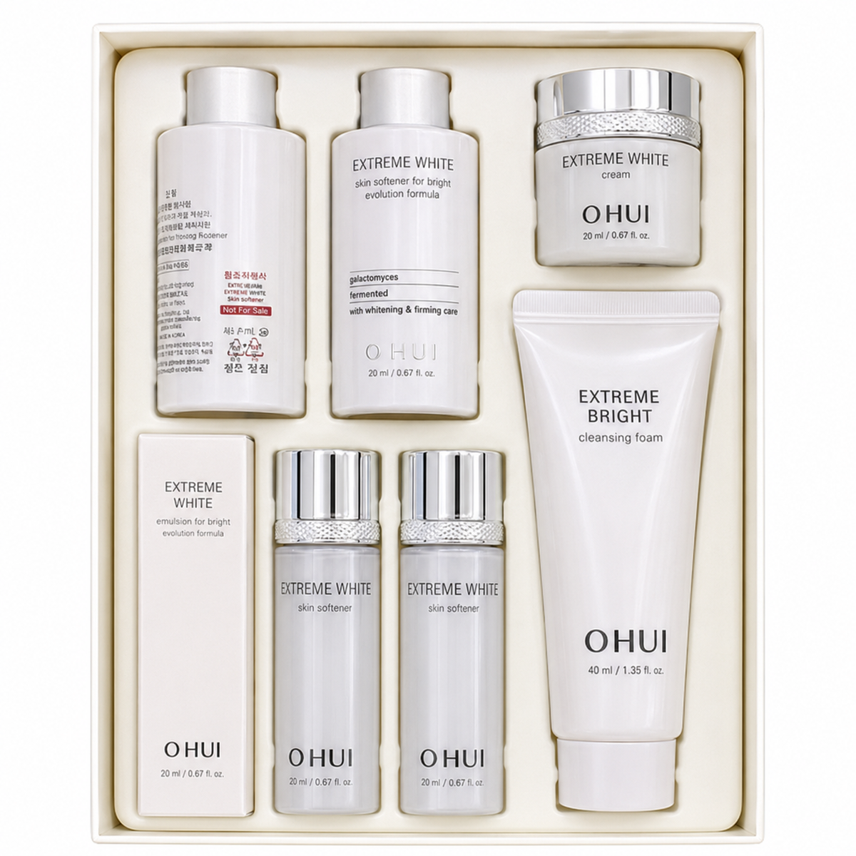 OHUI Extreme White MelaToning Dark Spot Ampoule Essence Duo Set