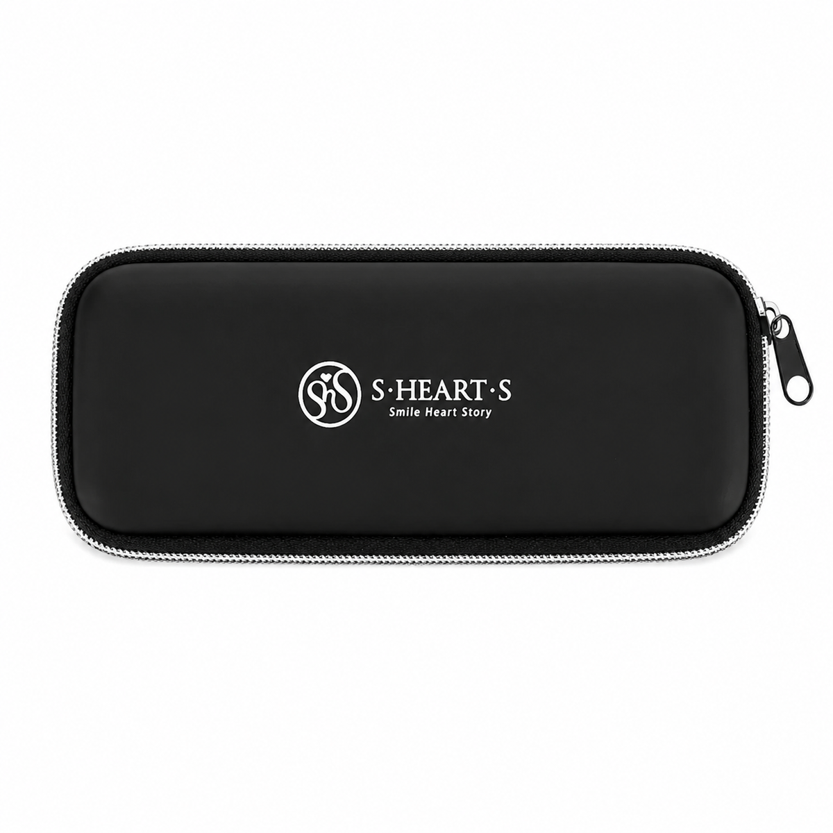 S-HEART-S Semi-Hard Zipper Case for Short Scalp Brushes – Black