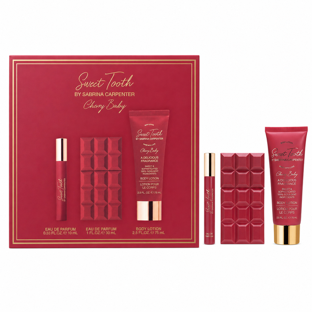 Sabrina Carpenter Cherry Baby Gift Set — 30 mL Eau de Parfum + 10 mL Travel Spray + 75 mL Body Lotion