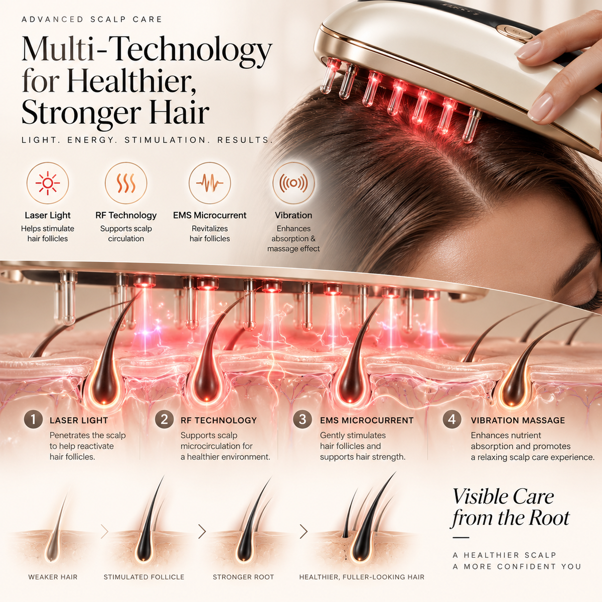 Prime Skin Pro Professional Hair Growth Laser Comb