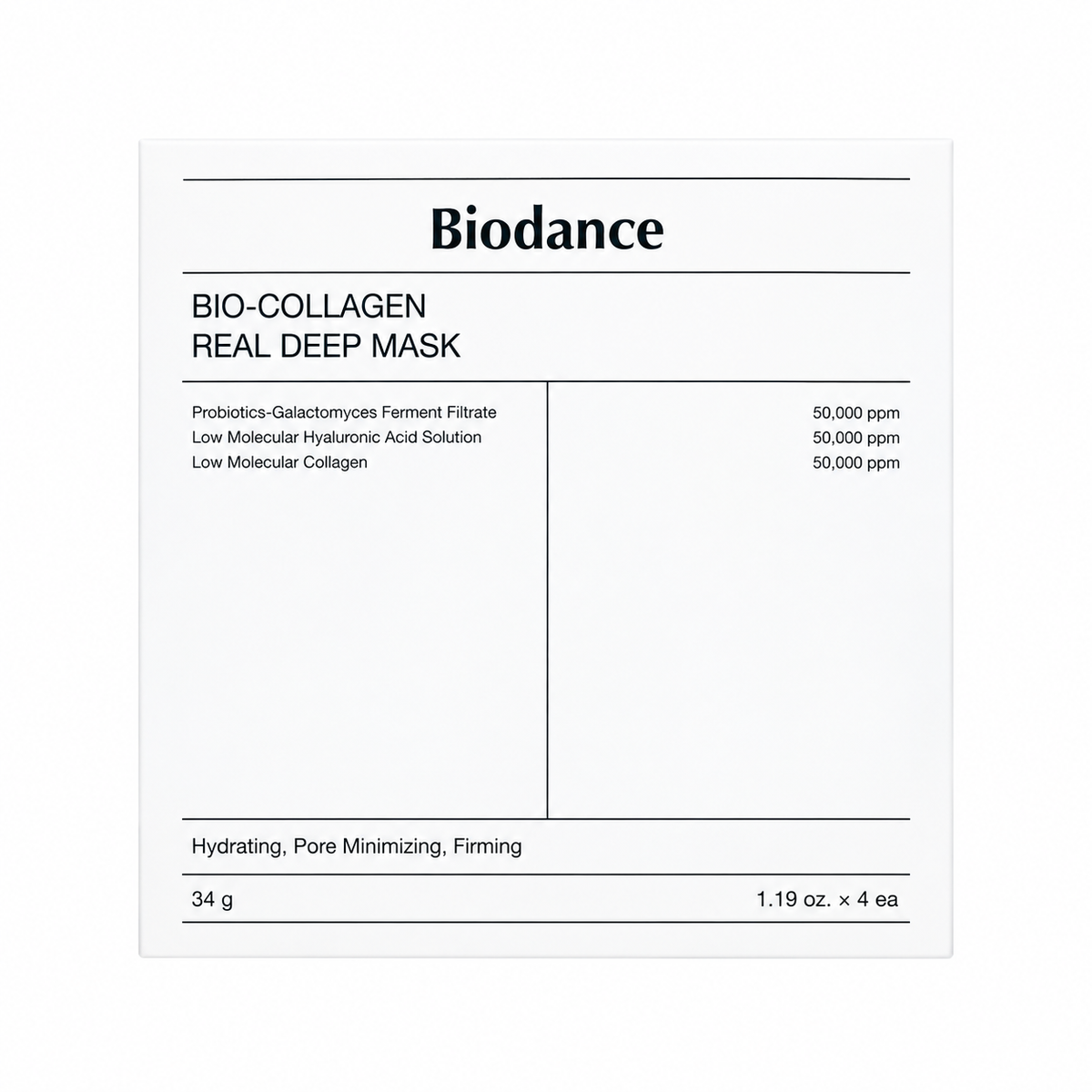 Biodance Bio-Collagen Real Deep Mask — 4 pcs