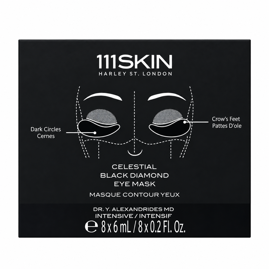 111SKIN Celestial Black Diamond Eye Masks — 8 × 6mL