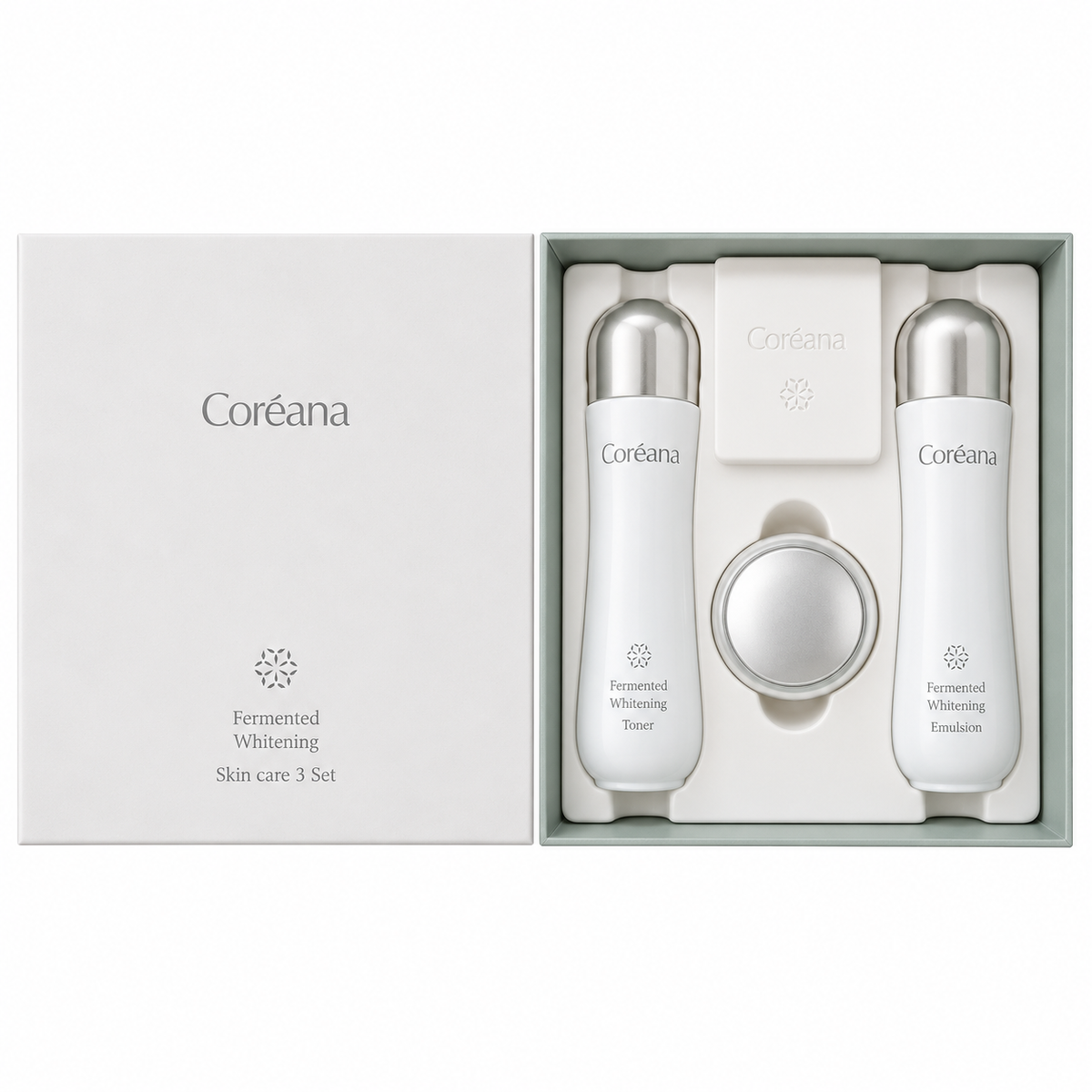 Coreana Fermented Whitening Skincare 3-Piece Set + Ampoule — 50 mL
