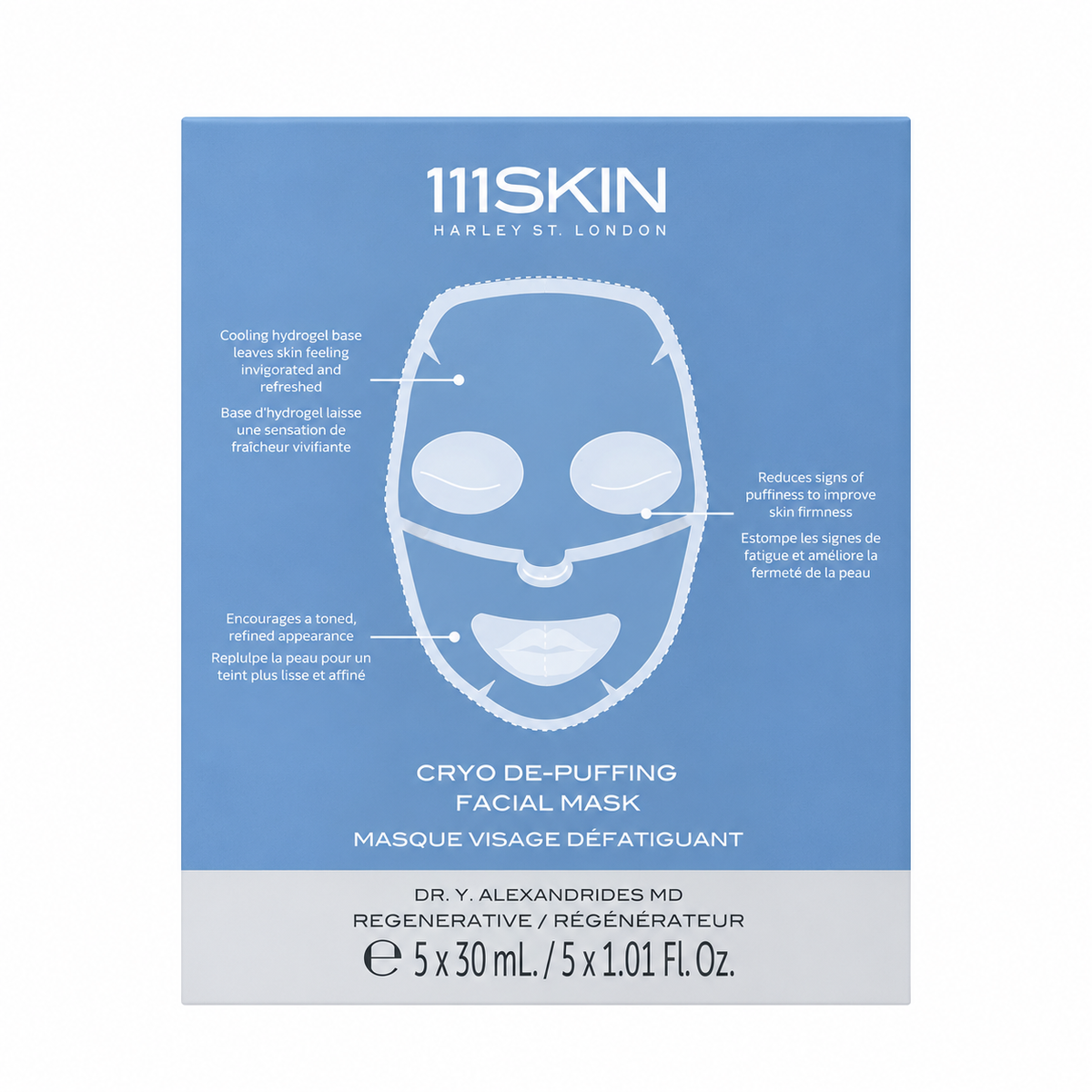 111SKIN Cryo De-Puffing Facial Masks — 5 × 30mL