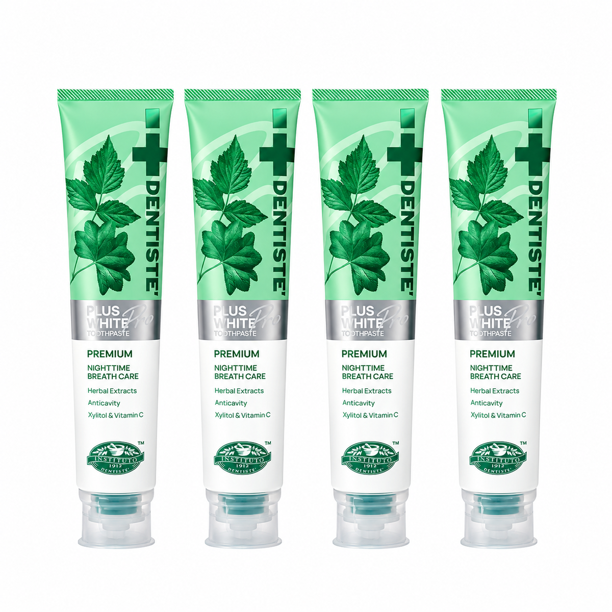 DENTISTE' Plus White Premium Toothpaste Fresh Mint — 4 x 160 g
