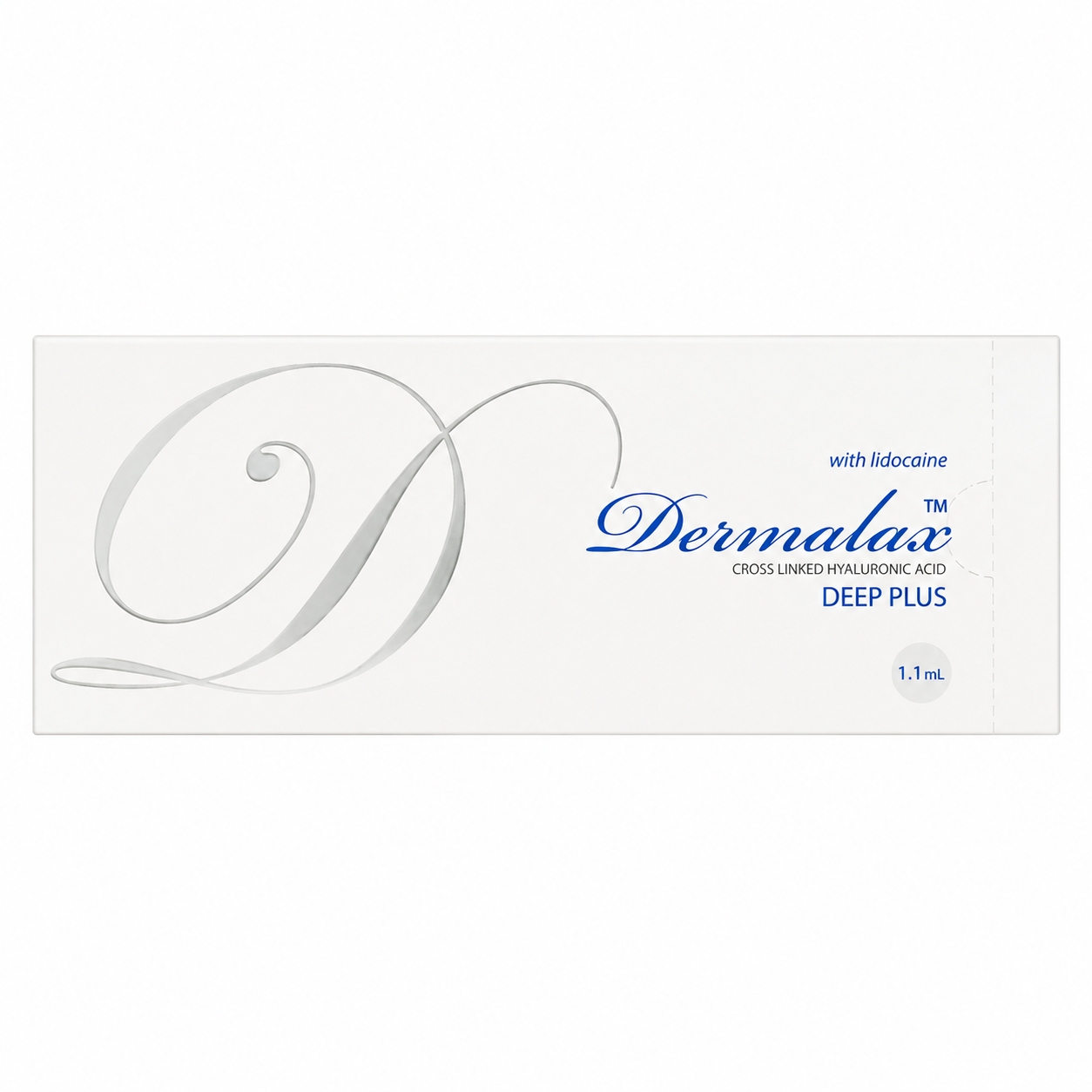 Dermalax Cross-Linked Hyaluronic Acid Dermal Filler Lidocaine (Deep Plus / Plus) – 1 x 1.1 mL