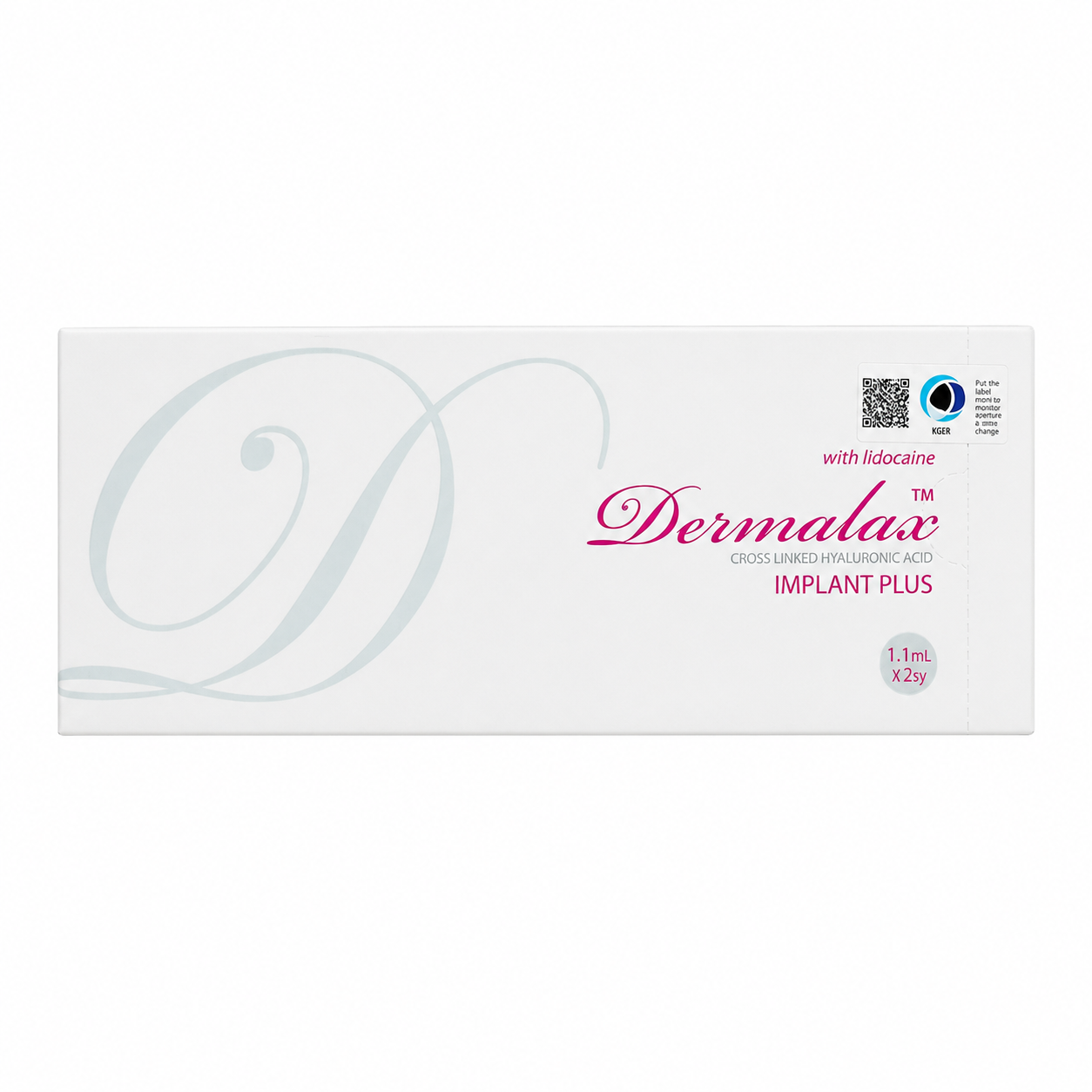 Dermalax Cross-Linked Hyaluronic Acid Dermal Filler Lidocaine (Implant Plus) – 2 x 1.1 mL