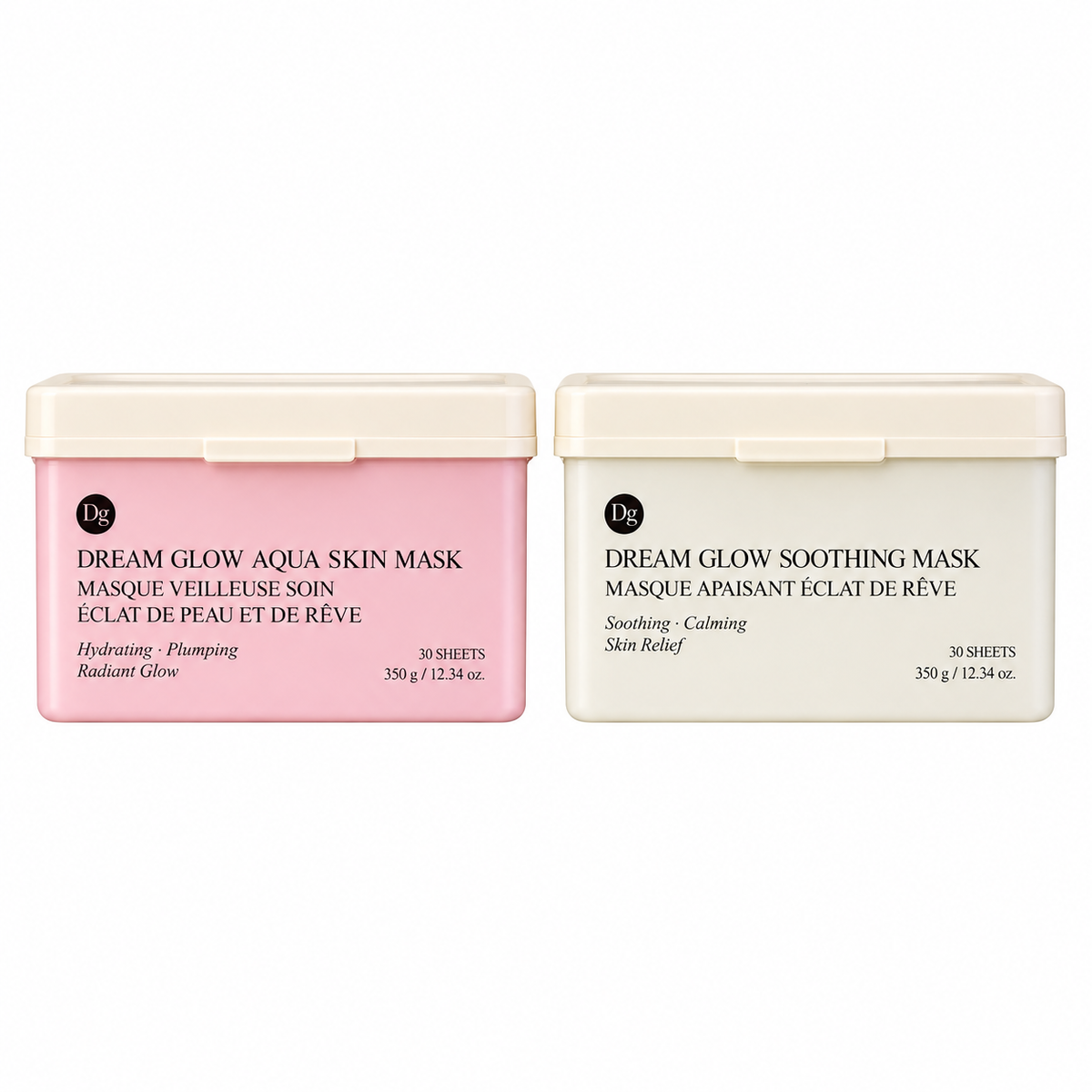 Dream Glow Beauty Mask Duo — 2 x 30 pcs, 1100 g