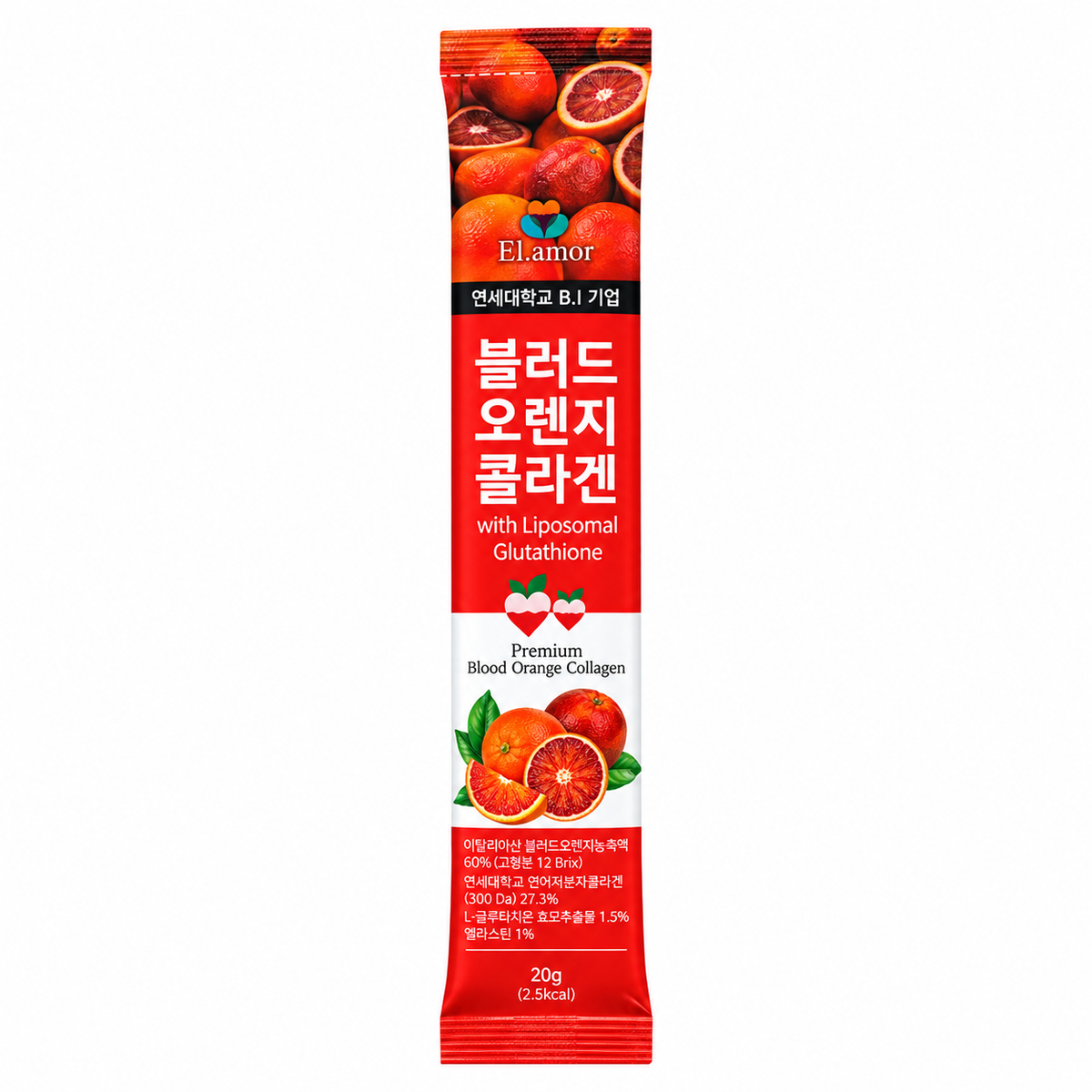 EL Amor Liposomal Glutathione Blood Orange Collagen — 60 Sticks, 1635 g