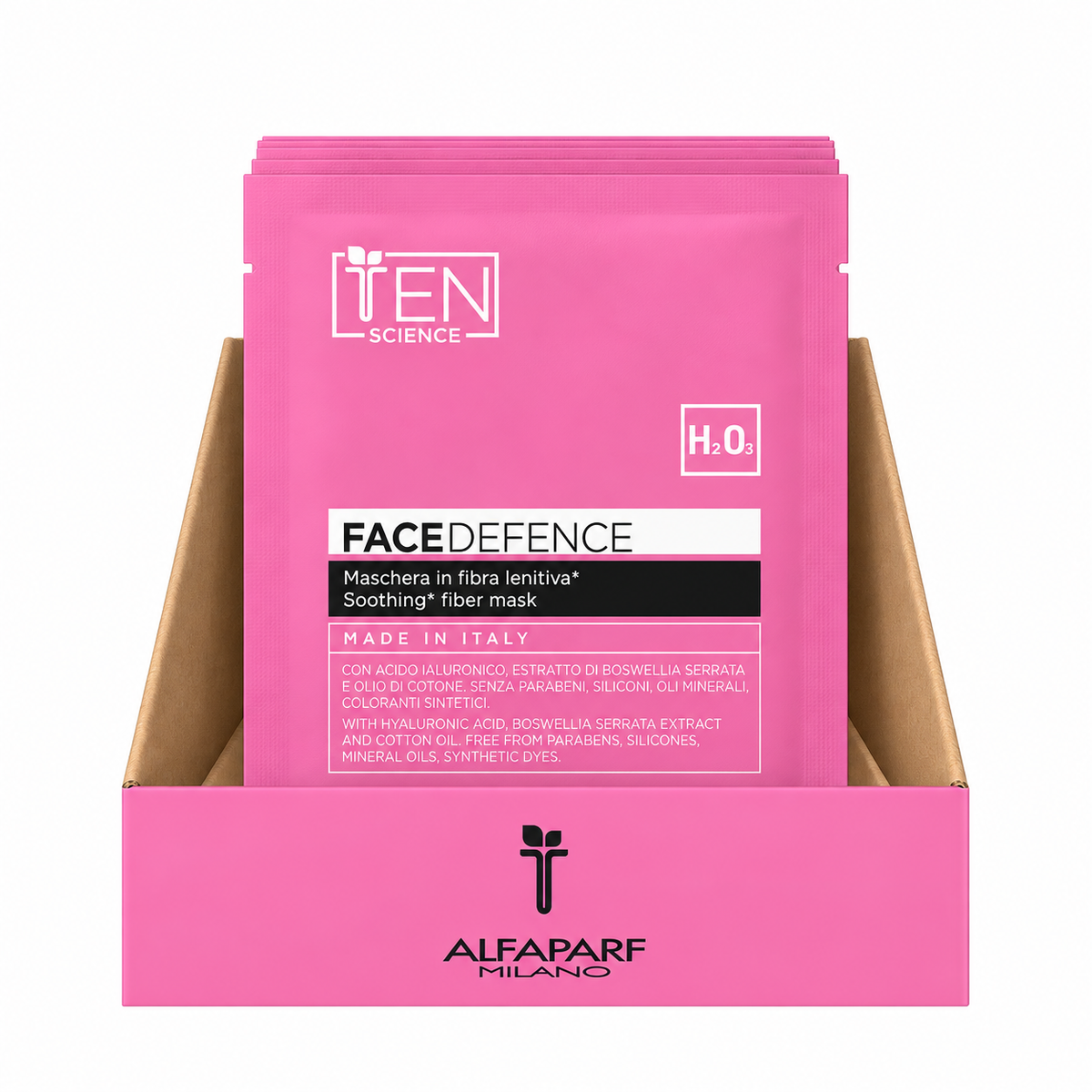 TEN SCIENCE Face Defence Biodegradable Fiber Mask — 12 x 25 mL