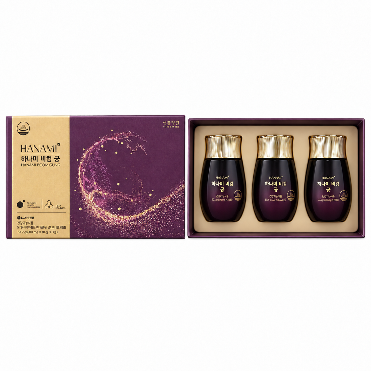 HANAMI BCOM GUNG for Women — 3 Jars x 83 Tablets