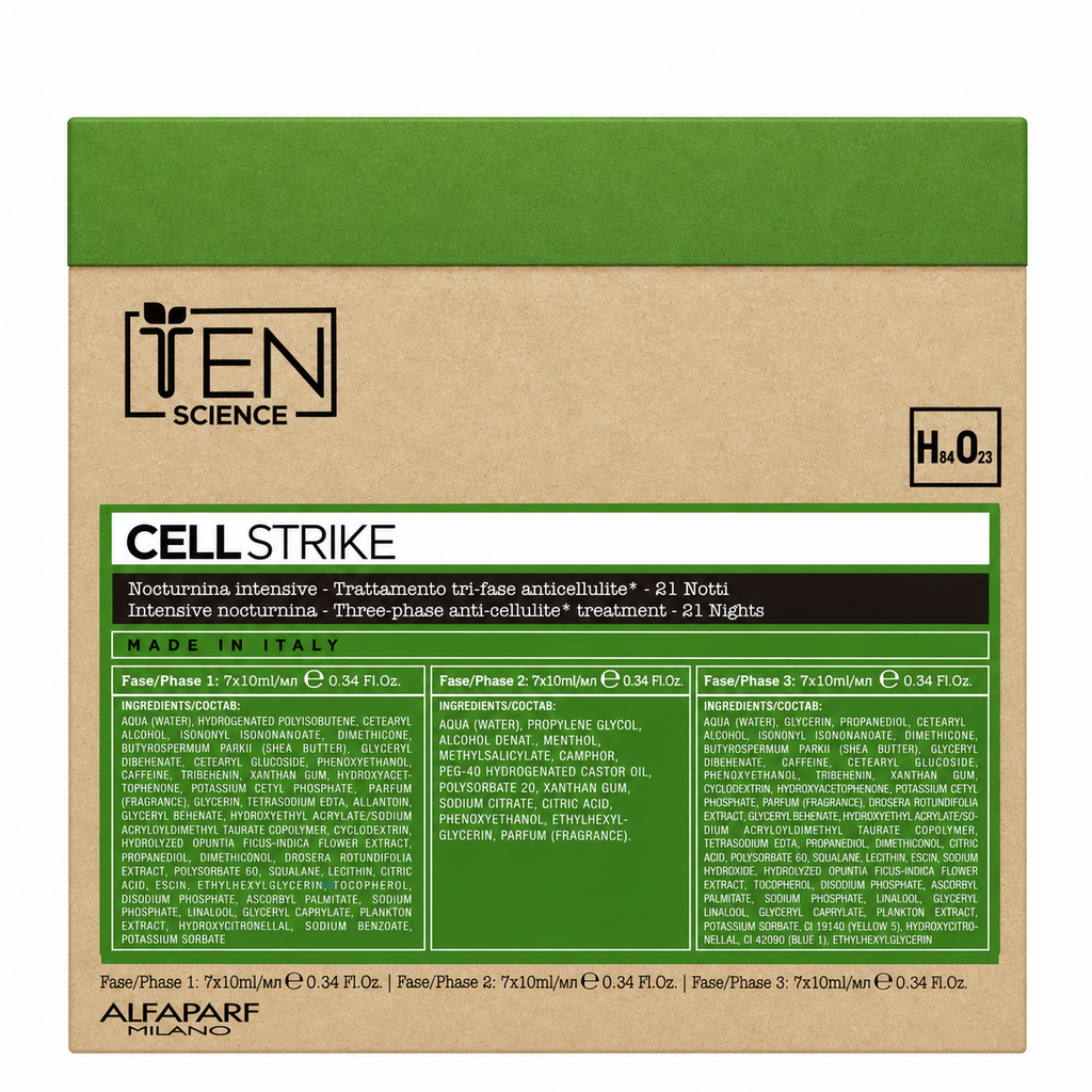 TEN SCIENCE Cell Strike Intensive Night 3-Phase Anti-Cellulite Treatment — 21 x 10 mL