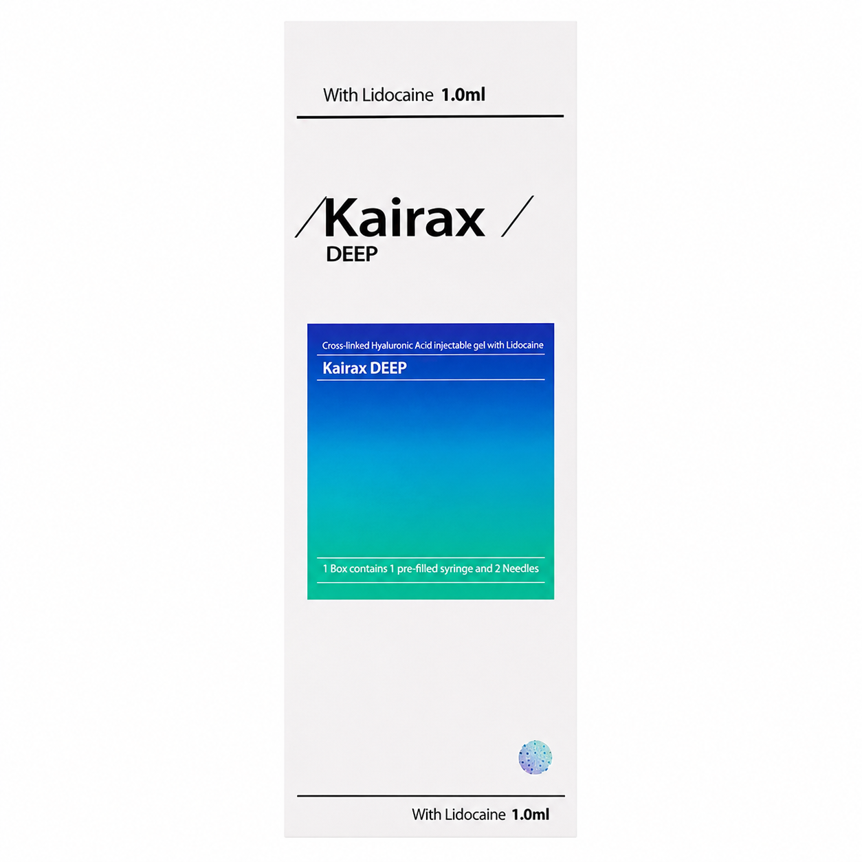 Kairax Cross-Linked Hyaluronic Acid Dermal Filler Lidocaine (Sub-Q / Deep / Fine) – 1 x 1.0 mL