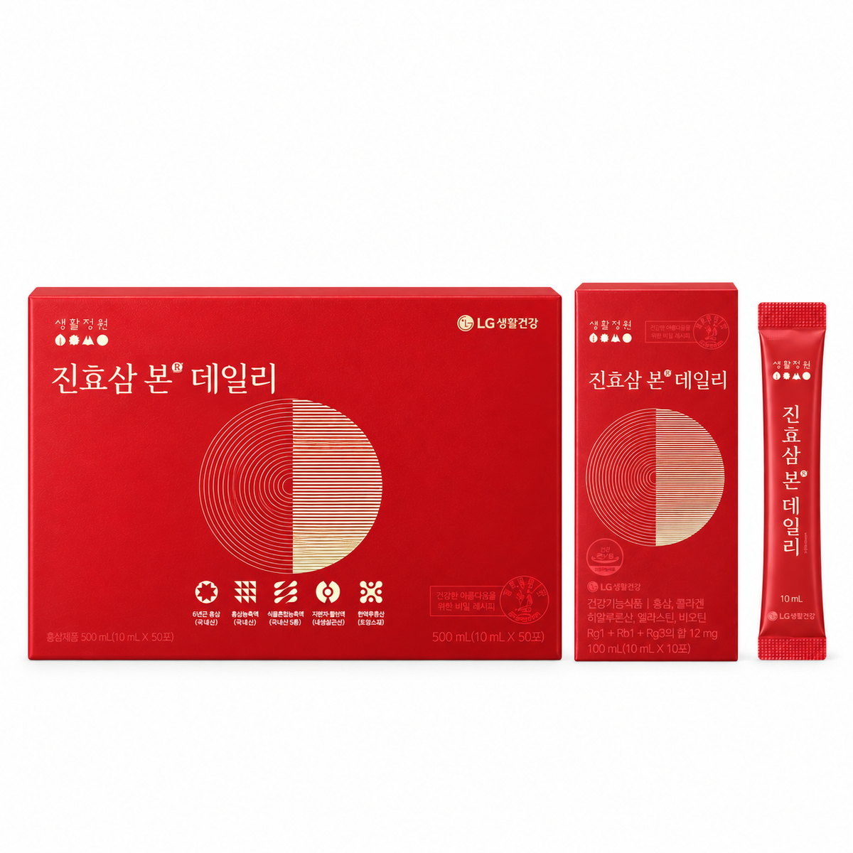 LG Chin Hosum Bon Daily Red Ginseng — 50 x 10 mL Sticks