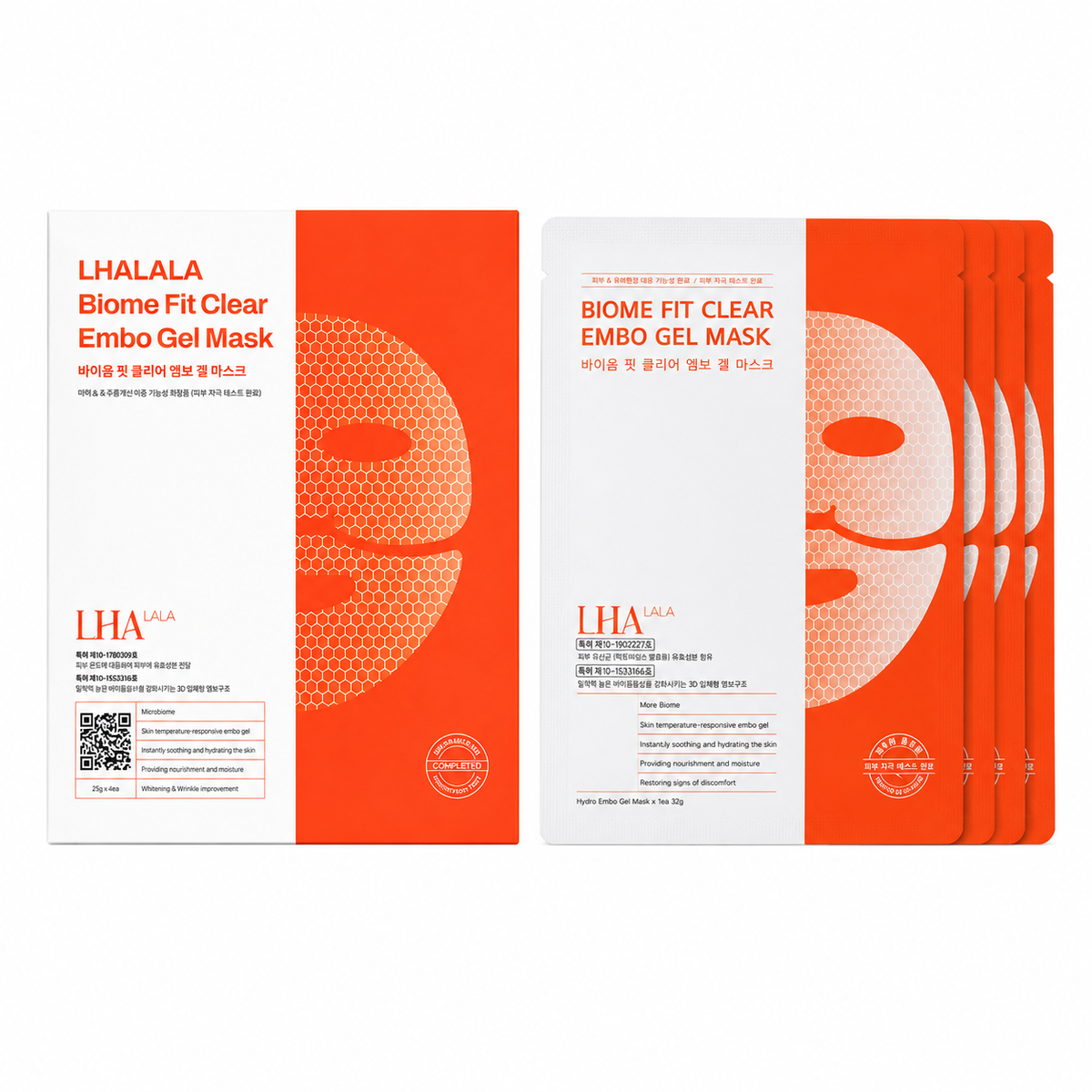 Lha Lala Gel Mask Soothing & Moisturizing Face Mask – 4 sheets (25g)