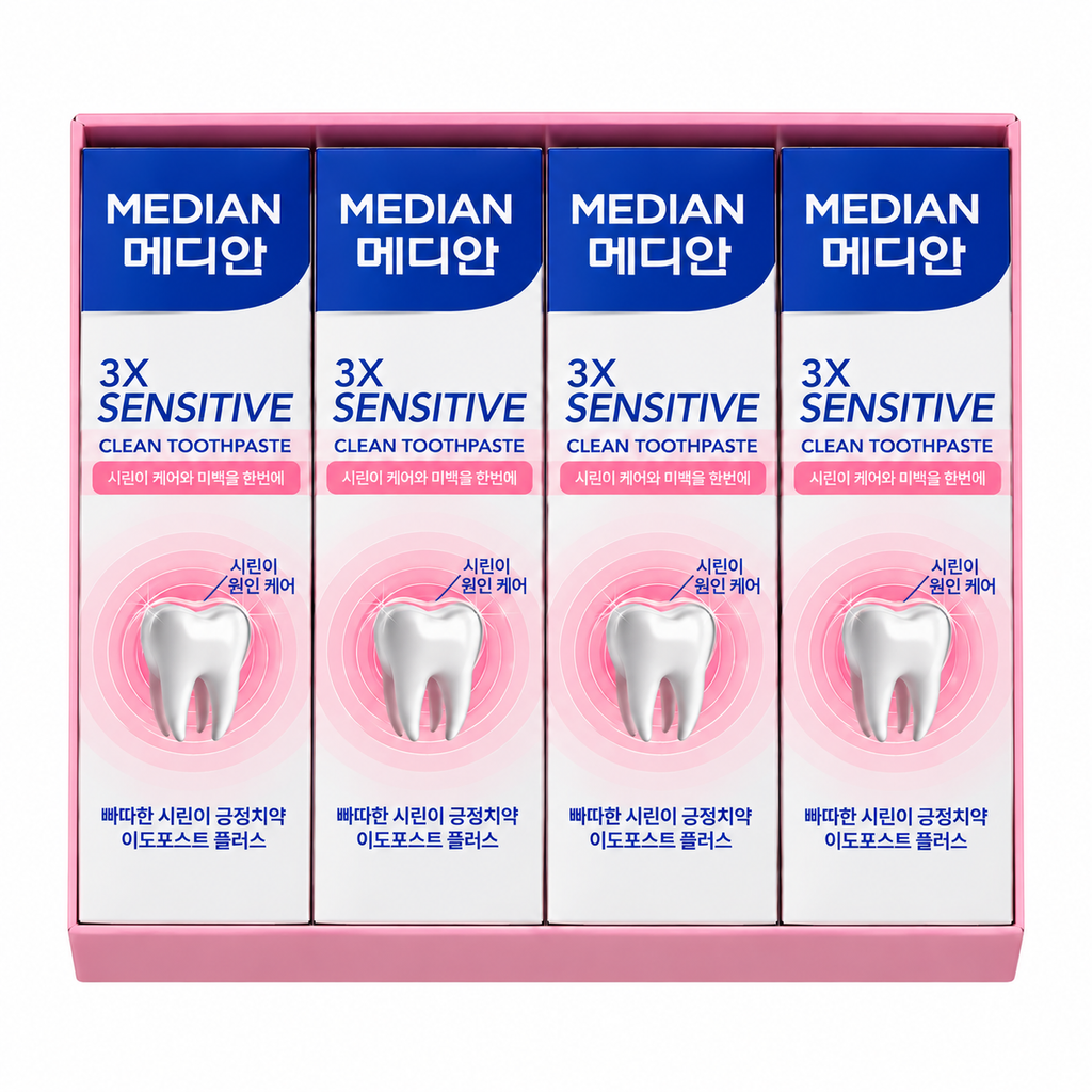 MEDIAN 3X Sensitive Cream Toothpaste Advanced Plus — 4 pcs, 660 g