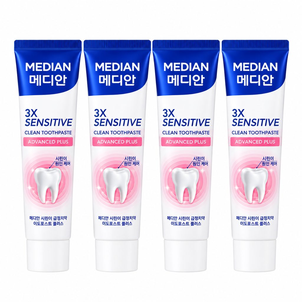 MEDIAN 3X Sensitive Cream Toothpaste Advanced Plus — 4 pcs, 660 g