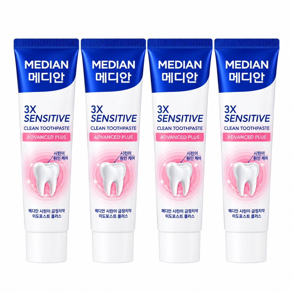 MEDIAN 3X Sensitive Cream Toothpaste Advanced Plus — 4 pcs, 660 g
