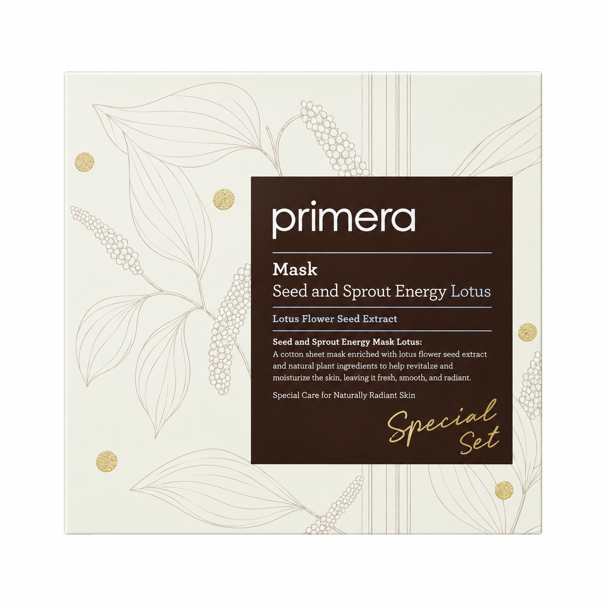primera Mask Seed and Sprout Energy Lotus — 30 pcs, 905 g