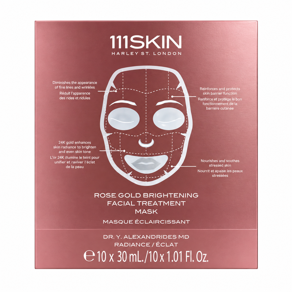 111SKIN Rose Gold Brightening Facial Treatment Masks — 5 × 30mL