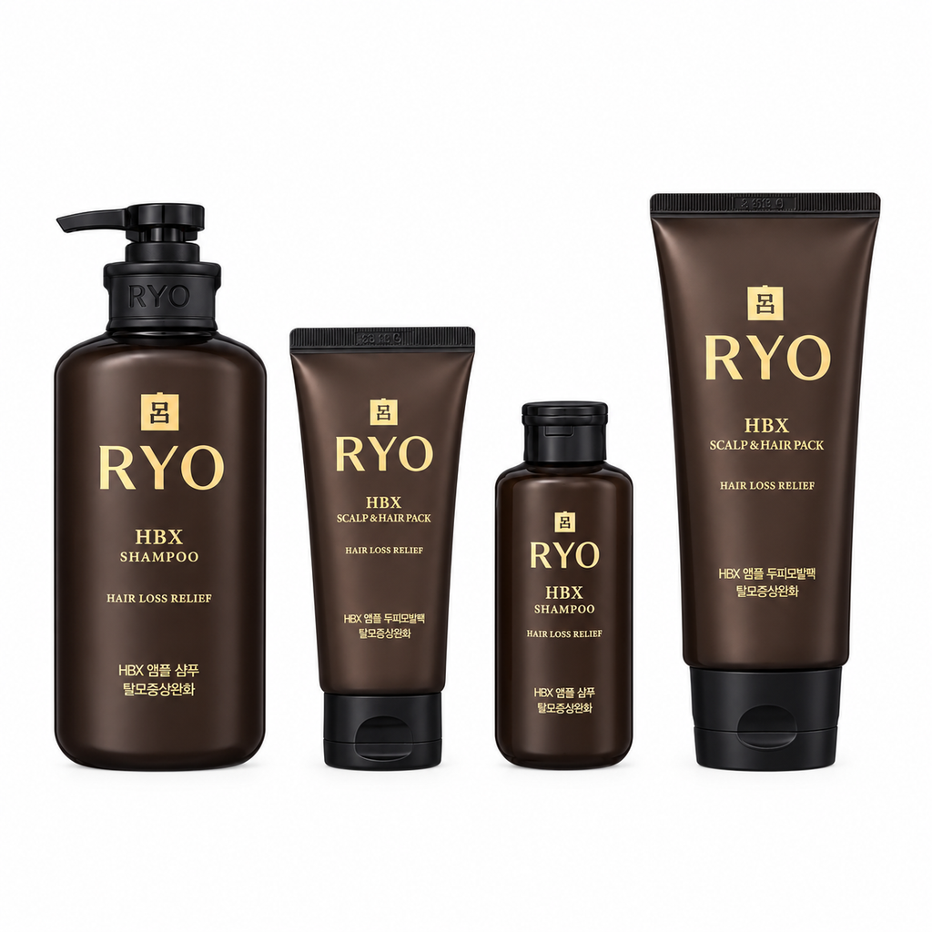 RYO Luxury HBX Ampoule Shampoo & Scalp Hair Pack Gift Set