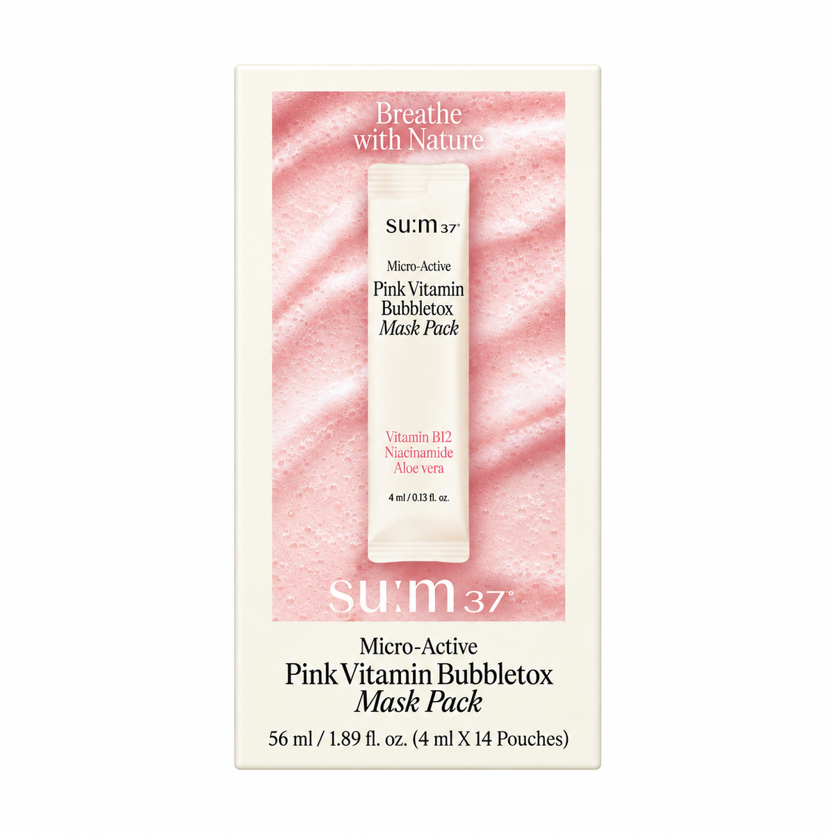 SU:M37 Micro-Active Pink Vitamin Bubbletox Mask Pack — 1 x 300 g