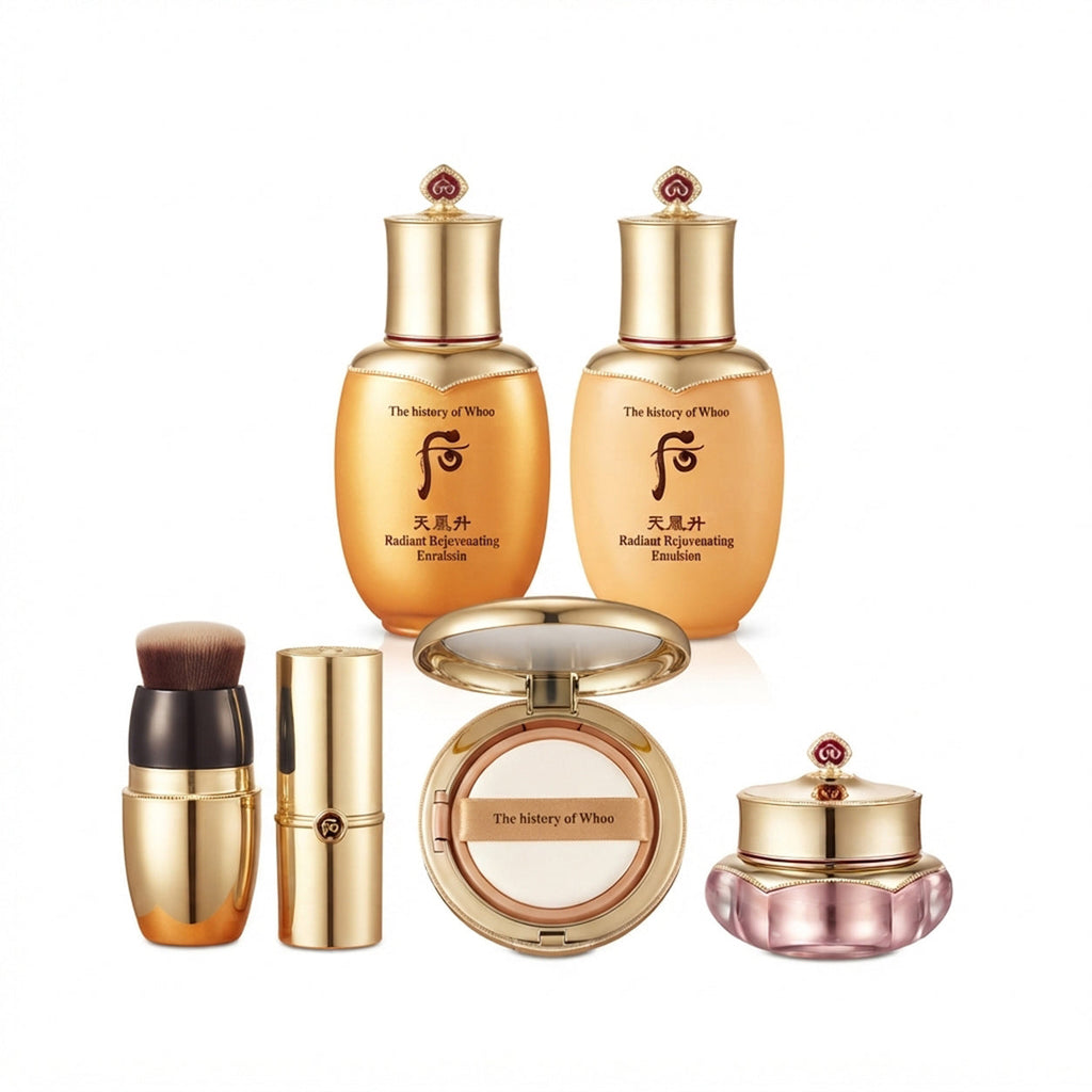 The History of Whoo Cheongidan Radiant Essence Cushion SPF50+ PA+++ Special Set — Shade 21, 640 g