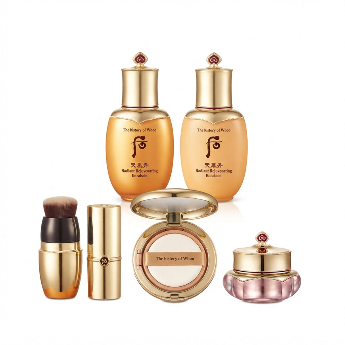 The History of Whoo Cheongidan Radiant Essence Cushion SPF50+ PA+++ Special Set — Shade 21, 640 g