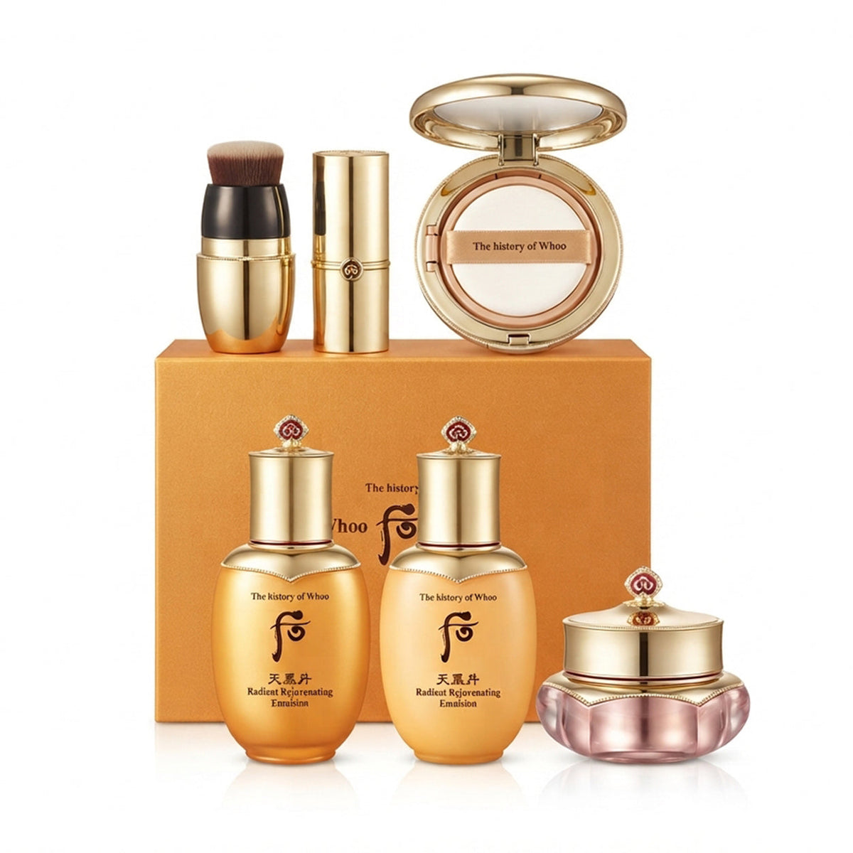 The History of Whoo Cheongidan Radiant Essence Cushion SPF50+ PA+++ Special Set — Shade 21, 640 g