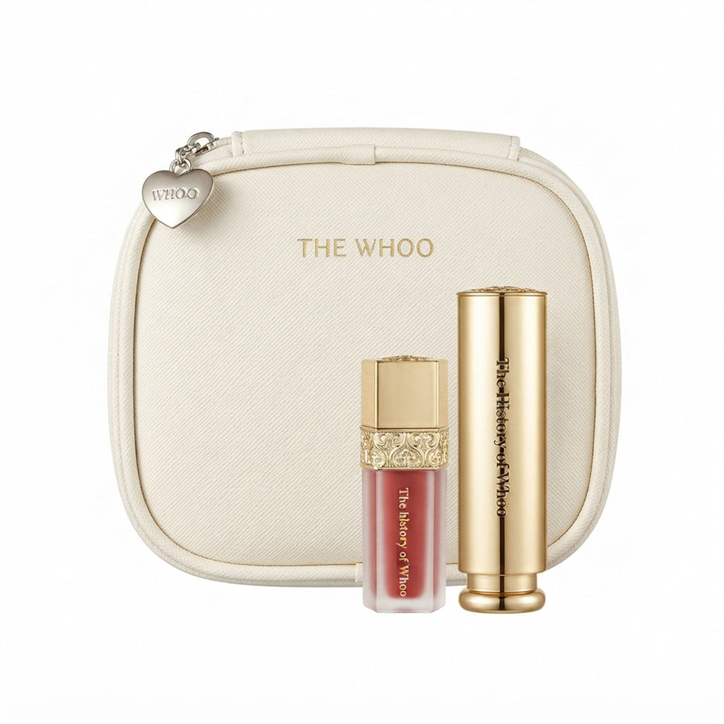 The History of Whoo Gongjinhyang: Mi Glow Lip Balm Pink Special Set — White Edition, 150 g
