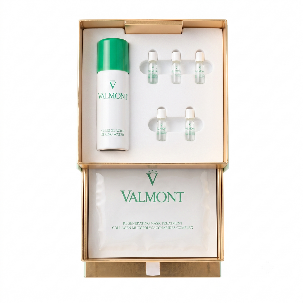 Valmont Restorative Collagen Face Mask — 5 Sheets + 1 x 60 mL Spray