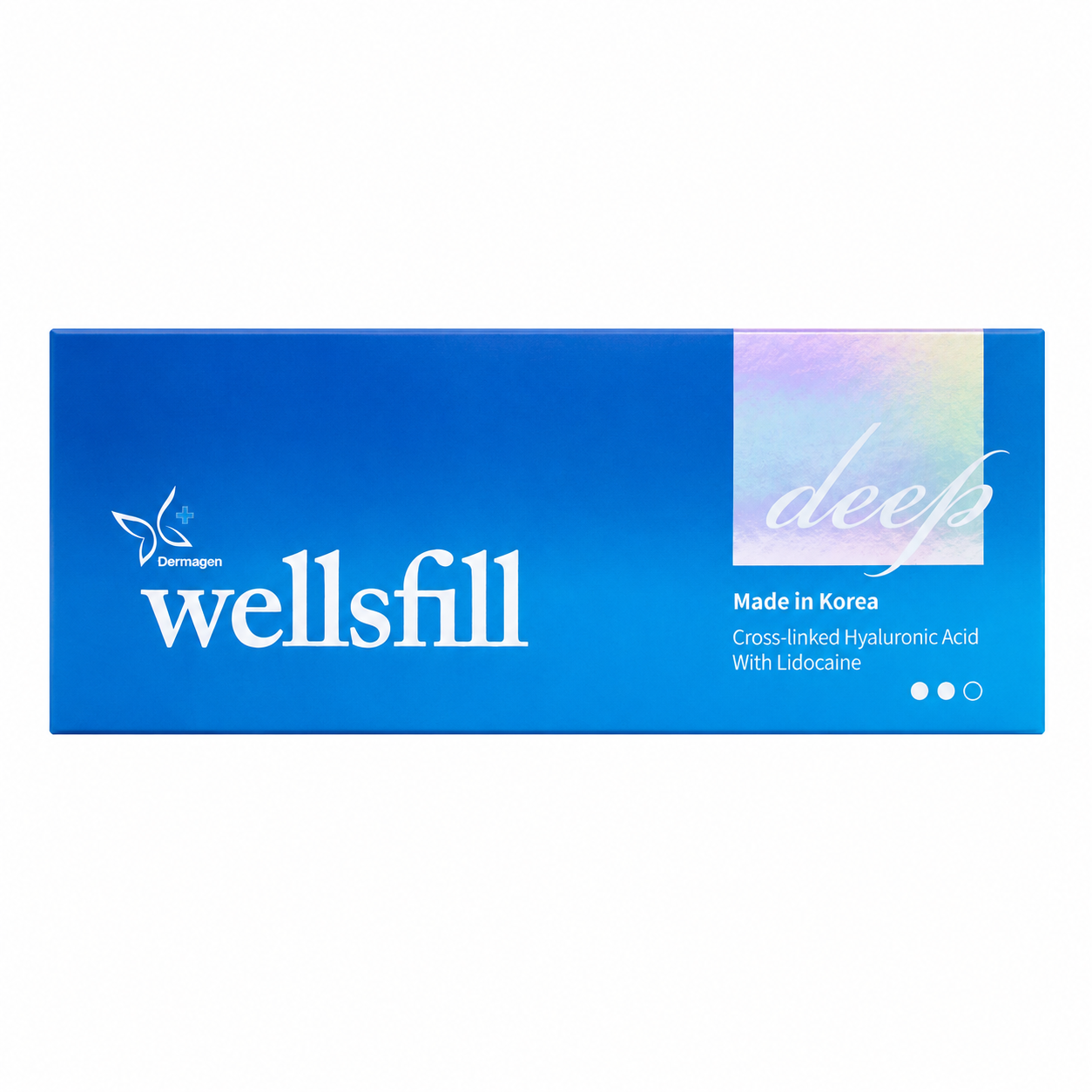 Wellsfill Cross-Linked Hyaluronic Acid Dermal Filler Non-Lidocaine (Volume / Deep / Fine) – 1 x 1.1 mL